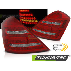 TUNING-TEC LED zadní světla (SEQ) pro MERCEDES W221 S-KLASA 05-09, červeno-bílá