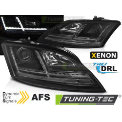 TUNING-TEC přední světla (DRL, SEQ) pro XENON AUDI TT 06-10 8J (AFS), černá
