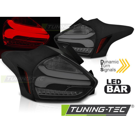 Osvětlení FORD FOCUS 3 15-18 HATCHBACK BLACK SMOKE SEQ LED | race-shop.cz