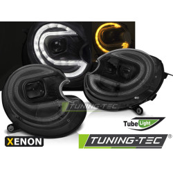 TUNING-TEC přední světla (Xenon, Tube Light) pro BMW MINI (COOPER) 06-14 (D1S), černá