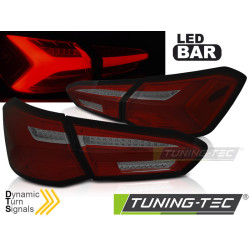 TUNING-TEC LED zadní světla (SEQ) pro FORD FOCUS 4 18-21 HATCHBACK, červeno-kouřová