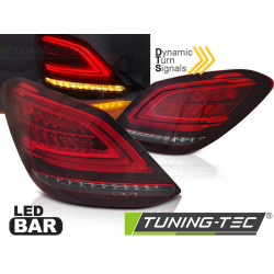 TUNING-TEC LED zadní světla (LED Bar, SEQ) pro MERCEDES C-CLASS W205 14-18 (LIMOUSINE), červeno-bílá