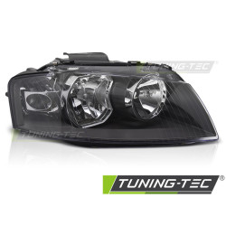 TUNING-TEC přední světlo pro AUDI A3 8P 03-08 (H7, TYC), černá, pravé