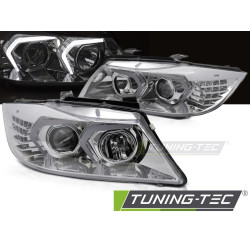 PREDNÉ LED SVETLÁ CHRÓM pro BMW E90/E91 05-08