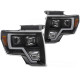 Osvětlení TUNING-TEC přední světla (Tube Light) pro FORD F150 MK12 08-14 (H7/H1, bez homologace), černá | race-shop.cz