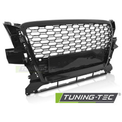 TUNING-TEC maska chladiče (Sport) pro AUDI Q5 8R 08-12 (pro parkovací senzory), lesklá černá
