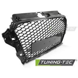 TUNING-TEC maska chladiče (Sport Style) pro AUDI A3 8V 12-16 (pro parkovací senzory), lesklá černá