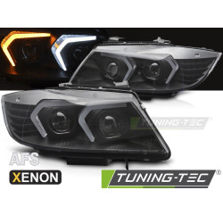 TUNING-TEC přední světla pro XENON BMW E90 / E91 LCI 09-11 (AFS, H7, bez homologace), černá