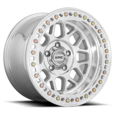 ALU disky KMC KMC KM235 GRENADE CRAWL BEADLOCK disk 17x8.5 6x135 87.1 ET0, Silver | race-shop.cz