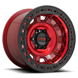 KMC KM236 TANK BEADLOCK disk 17x9 6x139.7 108 ET-38, Candy red