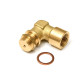 New Lambda (o2) Probe spacer adapter (emulator) angled, brass, 2 mm bore | race-shop.cz