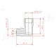 New Lambda (o2) Probe spacer adapter (emulator) angled, brass, 2 mm bore | race-shop.cz
