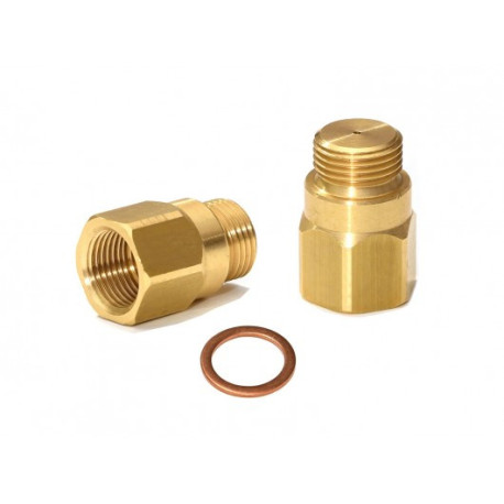 New Lambda (o2) Probe spacer adapter (emulator) straight, brass, 2 mm bore | race-shop.cz