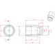 New Lambda (o2) Probe spacer adapter (emulator) straight, brass, 2 mm bore | race-shop.cz