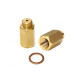 New Lambda (o2) Probe spacer adapter (emulator) straight, brass, 3 mm bore | race-shop.cz