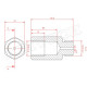 New Lambda (o2) Probe spacer adapter (emulator) straight, stainless steel, 3 mm bore | race-shop.cz