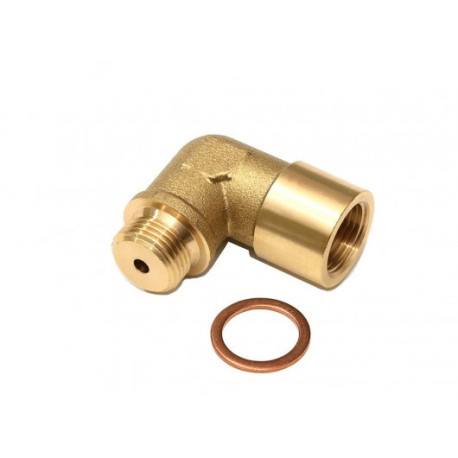 New Lambda (o2) Probe spacer adapter (emulator) angled, brass, 4 mm bore | race-shop.cz