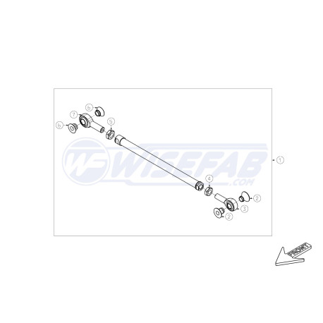 Ramena a čepy WISEFAB Rear Suspension Arm 2 | race-shop.cz