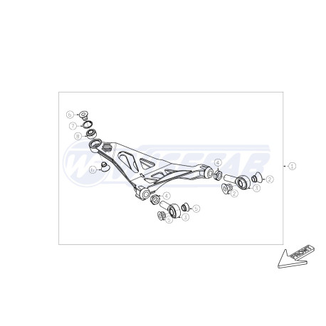 Nastavitelná ramena WISEFAB Rear Suspension Arm 3 Left | race-shop.cz