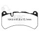 Brzdy EBC Přední brzdové destičky EBC Bluestuff NDX Trackday + Race DP52355NDX | race-shop.cz
