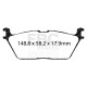 Brzdy EBC Zadní brzdové destičky EBC Bluestuff NDX Trackday + Race DP53095NDX | race-shop.cz