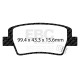 Brzdy EBC Zadní brzdové destičky EBC Bluestuff NDX Trackday + Race DP53154NDX | race-shop.cz