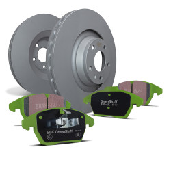 Přední sada EBC PD01KF1928 - Brzdové kotouče Premium OE + brzdové destičky Greenstuff