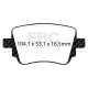 Brzdy EBC Zadní sada EBC PD01KR992 - Brzdové kotouče Premium OE + brzdové destičky Elite Truck and SUV | race-shop.cz