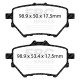 Brzdy EBC Zadní sada EBC PD03KR894 - Brzdové kotouče Premium OE + brzdové destičky Yellowstuff | race-shop.cz