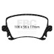 Brzdy EBC Zadní sada EBC PD04KR232 - Brzdové kotouče Premium OE + brzdové destičky Bluestuff | race-shop.cz
