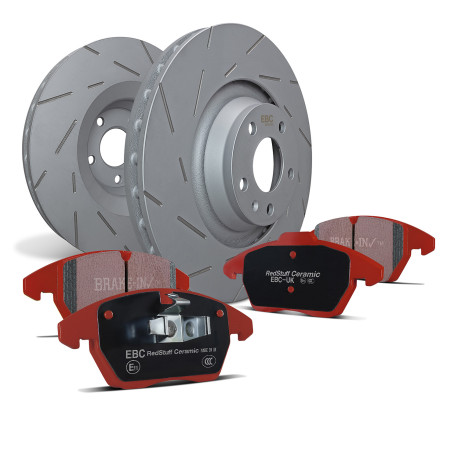 Brzdy EBC Zadní sada EBC PD07KR237 - Brzdové kotouče Ultimax Grooved + brzdové destičky Redstuff Ceramic | race-shop.cz