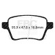 Brzdy EBC Zadní sada EBC PD18KR087 - Brzdové kotouče BSD Grooved + brzdové destičky Yellowstuff | race-shop.cz