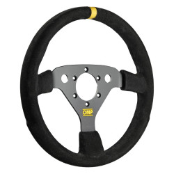 3 ramenný sportovní volant OMP ALU, 320mm, semiš, bez odsazení, černá/žlutá