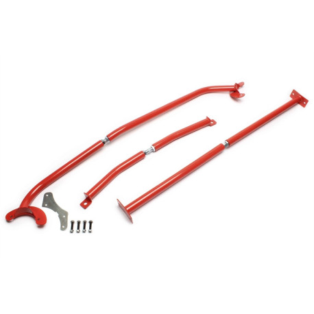 Rozpěry TA-TECHNIX sada 3 rozpěr pro VW Bora 1J, ocel, červená | race-shop.cz
