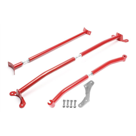 Rozpěry TA-TECHNIX sada 3 rozpěr pro VW Polo 6N 94-01, ocel, červená | race-shop.cz