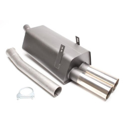 TA-TECHNIX sportovní koncový tlumič pro BMW 3er sedan/kupé/kabriolet/Touring E36 1991-1999 (kulatá + s rovným okrajem), 2× 76 mm
