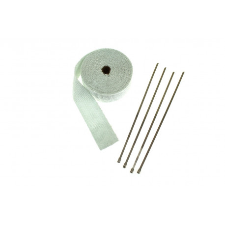 Izolační pásky na výfuk Termo izolační páska na svody a výfuk, bílá / titan, 50mm x 10m x 0,8mm | race-shop.cz
