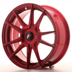 Japan Racing JR21 17x7 ET25-40 BLANK, Platinum Red