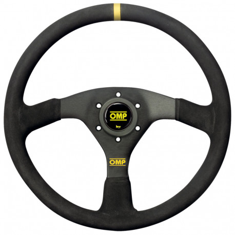 Volanty 3 ramenný sportovní volant OMP VELOCITA, 380mm, semiš, bez odsazení, černá/žlutá | race-shop.cz