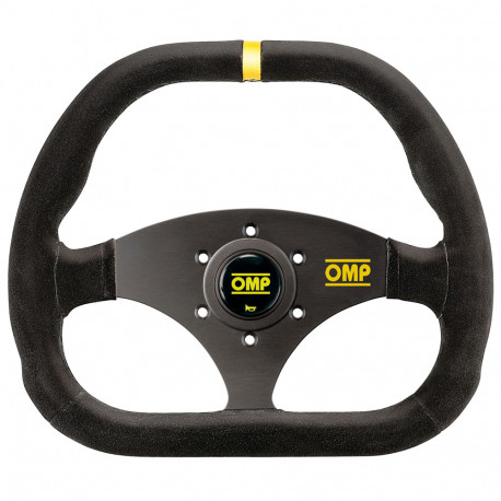 Volanty 3 ramenný sportovní volant OMP Kubic, 310mm, semiš, bez odsazení, černá/žlutá | race-shop.cz