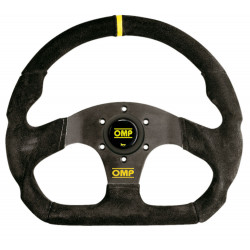 3 ramenný sportovní volant OMP Super Quadro, 330mm, semiš, bez odsazení, černá/žlutá