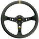 3 ramenný sportovní volant OMP Corsica, 350mm, kůže, 95mm odsazení, černá/žlutá