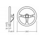 Volanty 3 ramenný sportovní volant OMP Corsica, 350mm, kůže, 95mm odsazení, černá/červená | race-shop.cz