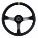 Volanty 3 ramenný sportovní volant Sparco R368, 380mm, semiš, 65mm odsazení, černá/žlutá | race-shop.cz