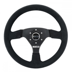 3 ramenný sportovní volant Sparco R323, 330mm, semiš, 39mm odsazení, černá