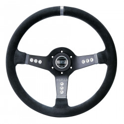 3 ramenný sportovní volant Sparco L777, 350mm, semiš, 63mm odsazení, černá/stříbrná