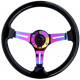 Akce 3 ramenný sportovní volant RACES Neo Piano, 350mm, silikon, 47mm odsazení, černá/neon | race-shop.cz