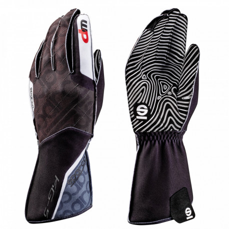 Rukavice Kartingové rukavice Sparco MOTION KG-5 WP (vnější šití), černá/bílá | race-shop.cz
