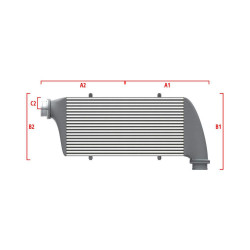 Performance intercooler Wagner na míru 600mm x 205mm x 80mm