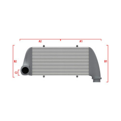 Performance intercooler Wagner na míru 600mm x 205mm x 80mm